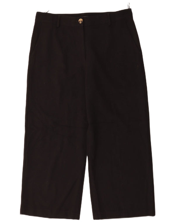 Damskie spodnie chino Marks & Spencer z szeroką nogawką UK 18 XL W36 L28 Czarne