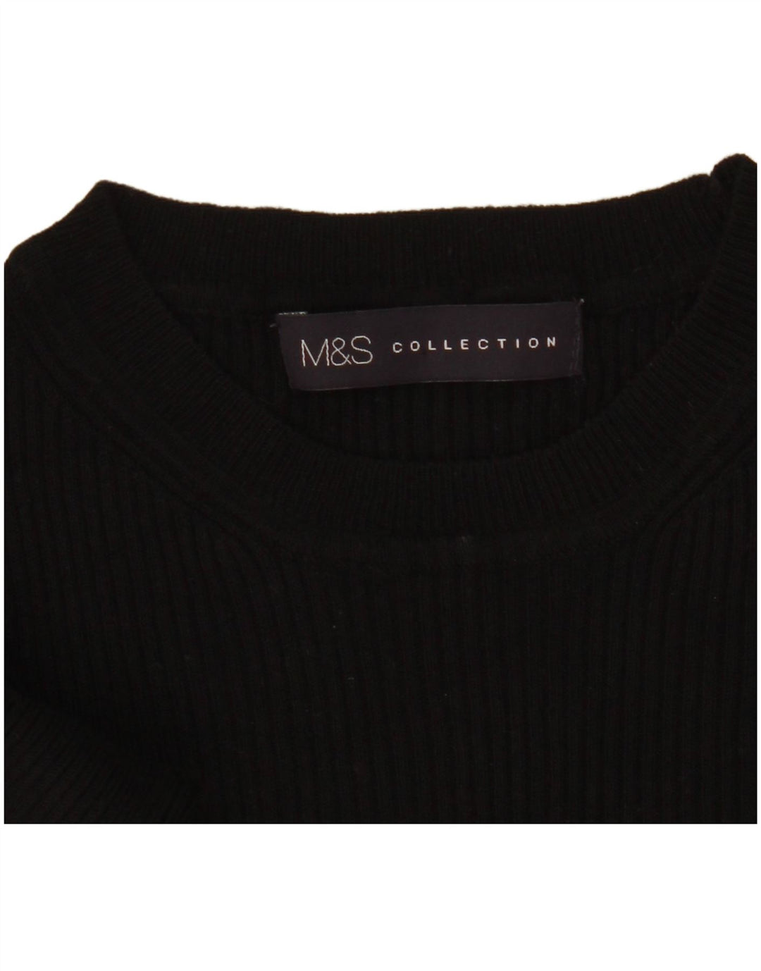Marks & Spencer Damski sweter z okrągłym dekoltem, UK 10, mały, czarny