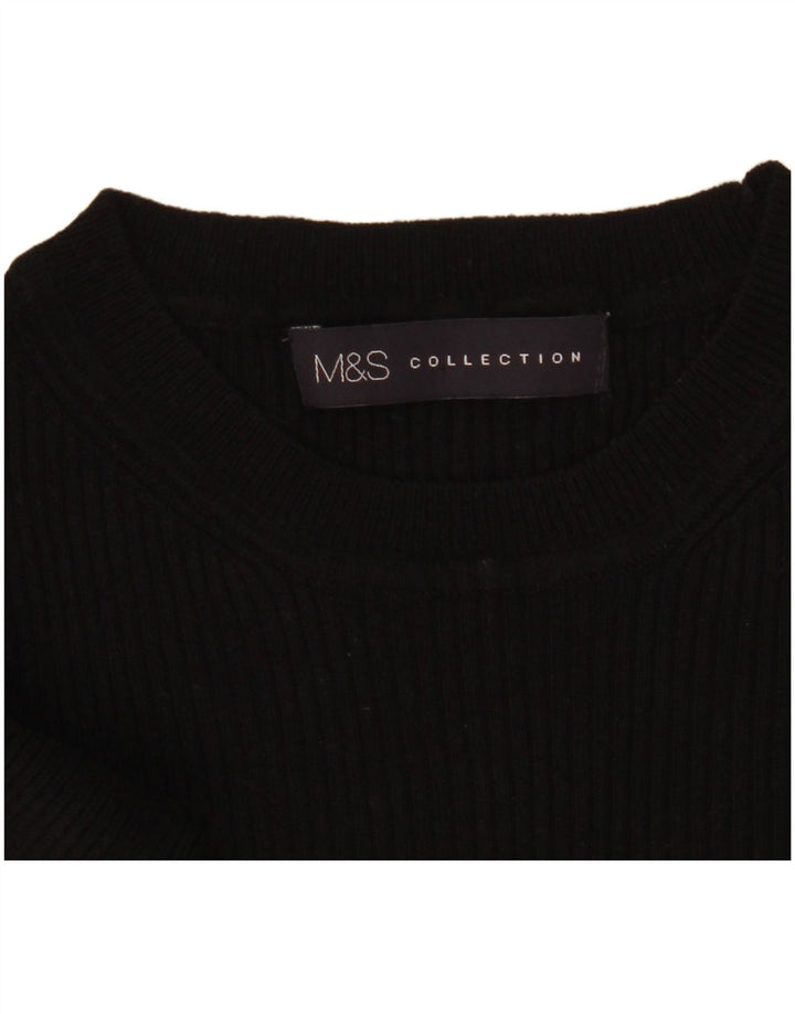 Marks & Spencer Damski sweter z okrągłym dekoltem, UK 10, mały, czarny