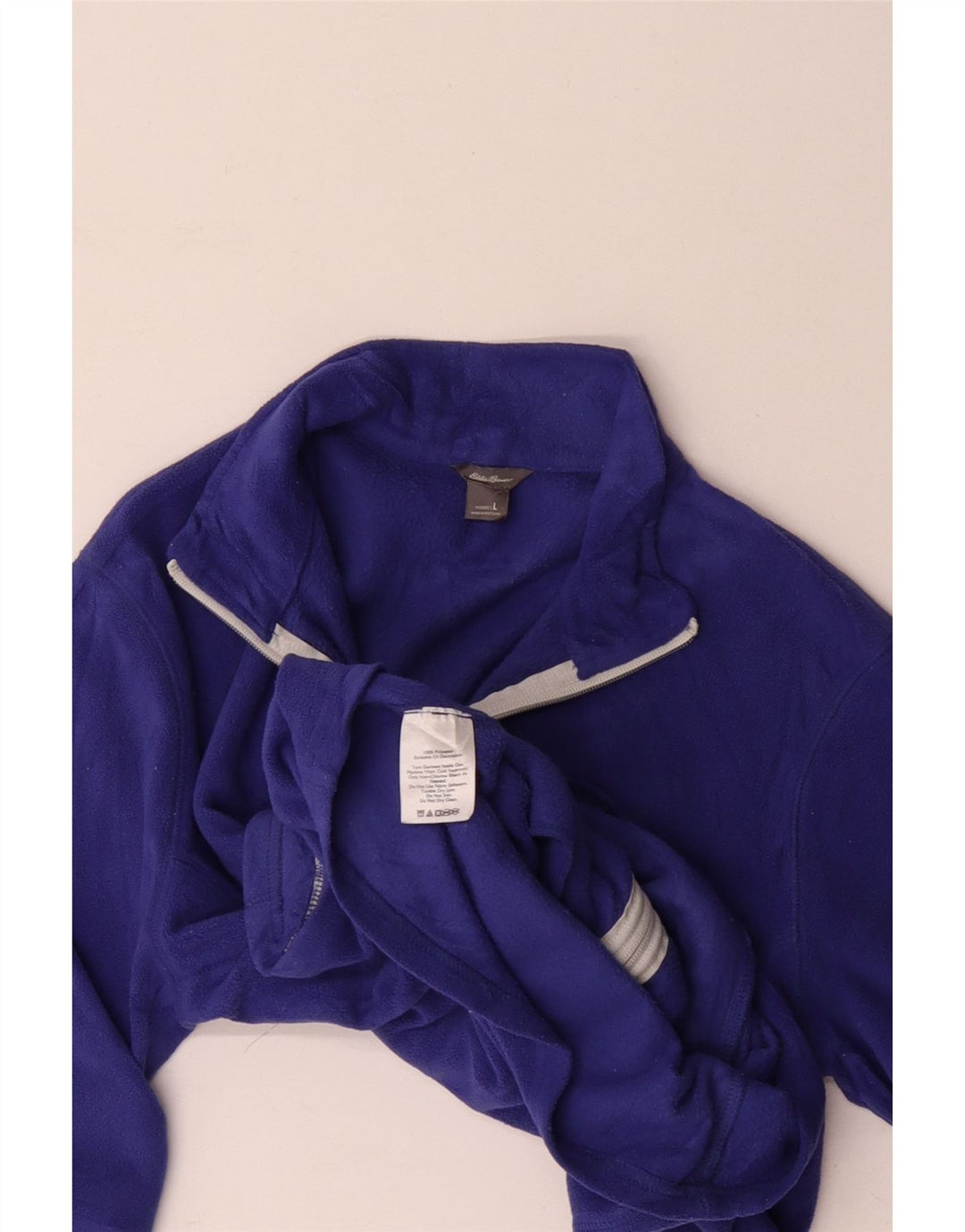 Damska kurtka polarowa Eddie Bauer UK 16, duża, fioletowa, poliestrowa
