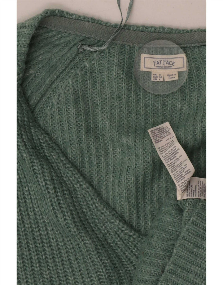 Damski sweter oversize Fat Face UK 8, mały, zielony nylon