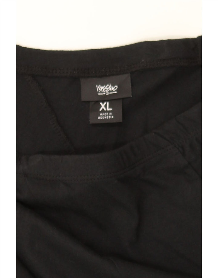 MOSSIMO Womens A-Line Skirt XL W36  Black Cotton Vintage Mossimo and Second-Hand Mossimo from Messina Hembry 