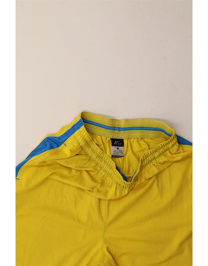 NIKE Mens Dri Fit Sport Shorts Medium Yellow Colourblock Polyester Vintage Nike and Second-Hand Nike from Messina Hembry 