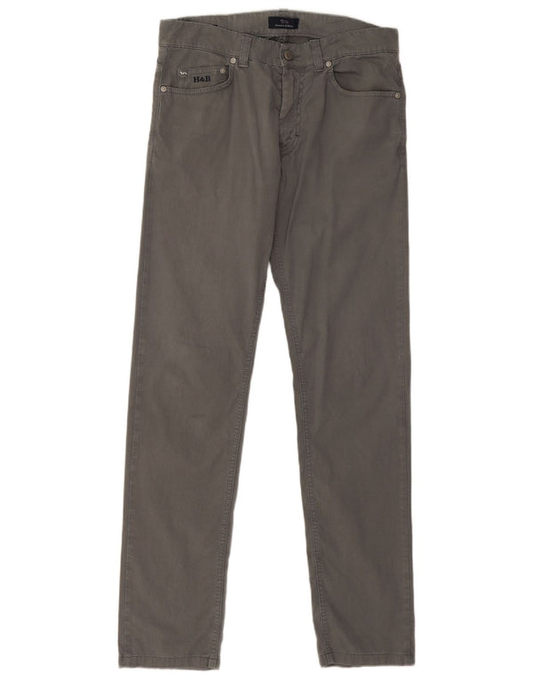 Męskie spodnie chino Harmont & Blaine IT 48 Medium W32 L32 Szara bawełna