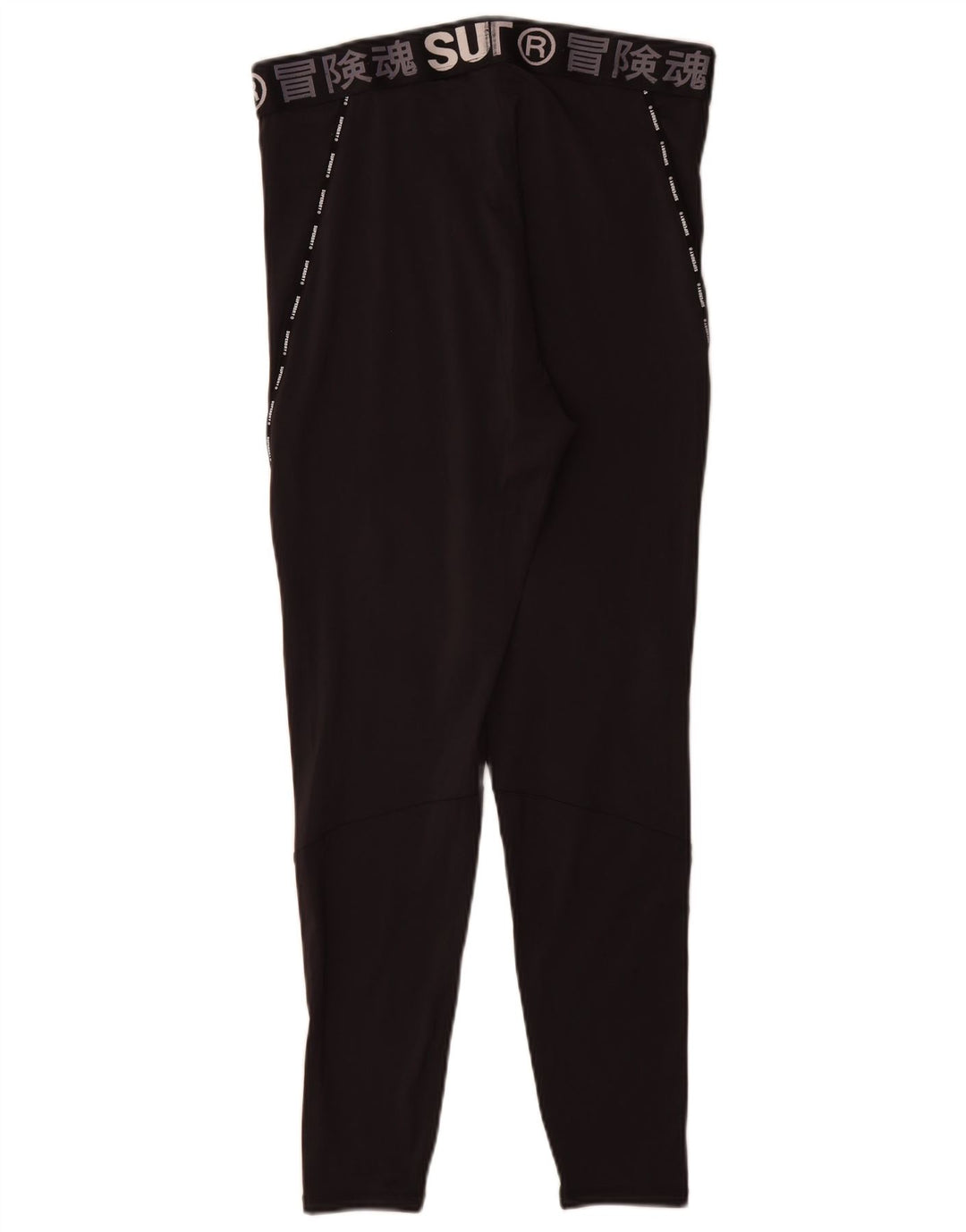 Damskie legginsy Superdry Graphic UK 18 XL, czarny poliester