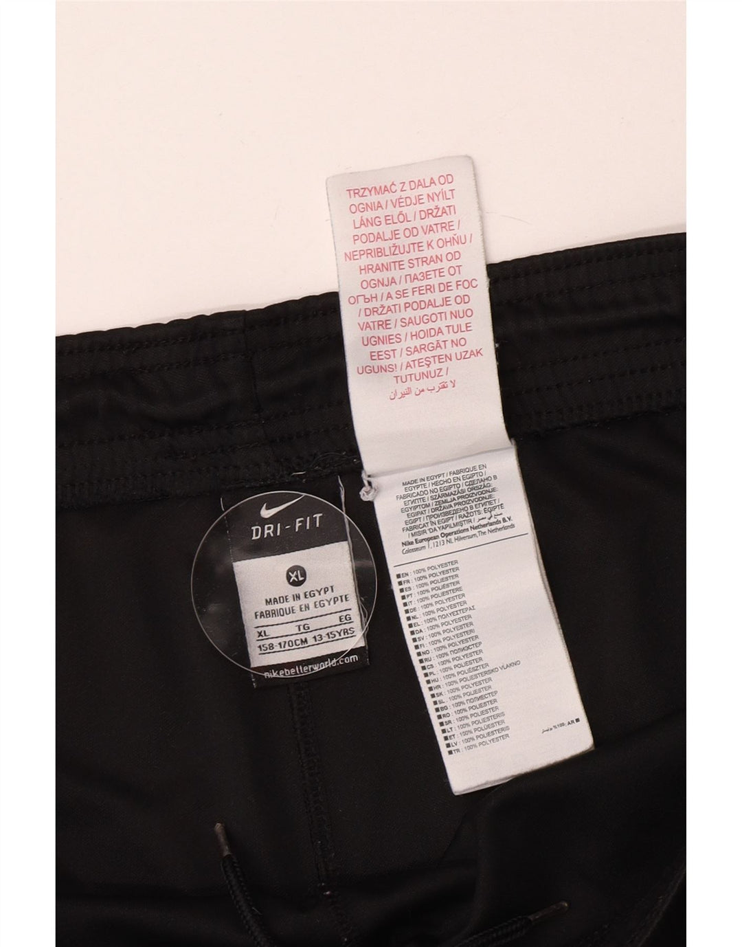 Chłopięce spodenki sportowe Nike Dri Fit 13-14 lat XL, czarny poliester