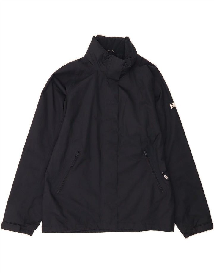 HELLY HANSEN Womens Rain Jacket UK 18 XL Navy Blue Polyester Vintage Helly Hansen and Second-Hand Helly Hansen from Messina Hembry 