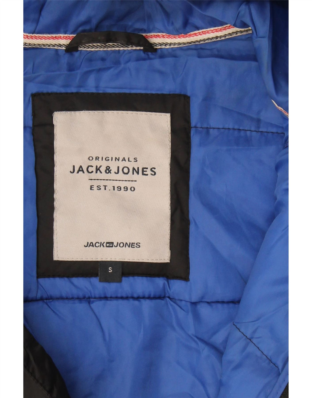 JACK & JONES Mens Hooded Padded Jacket UK 36 Small Black Polyester Vintage Jack & Jones and Second-Hand Jack & Jones from Messina Hembry 