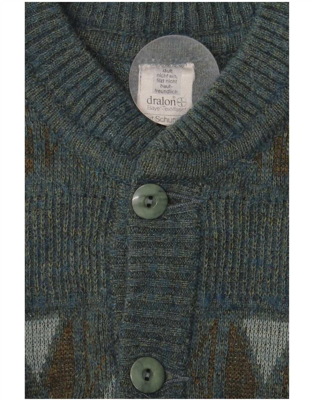 DRALON Męski sweter rozpinany Średni wielobarwny geometryczny poliakryl