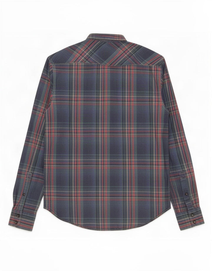 Męska koszula flanelowa Scotch & Soda w średnią niebieską kratę
