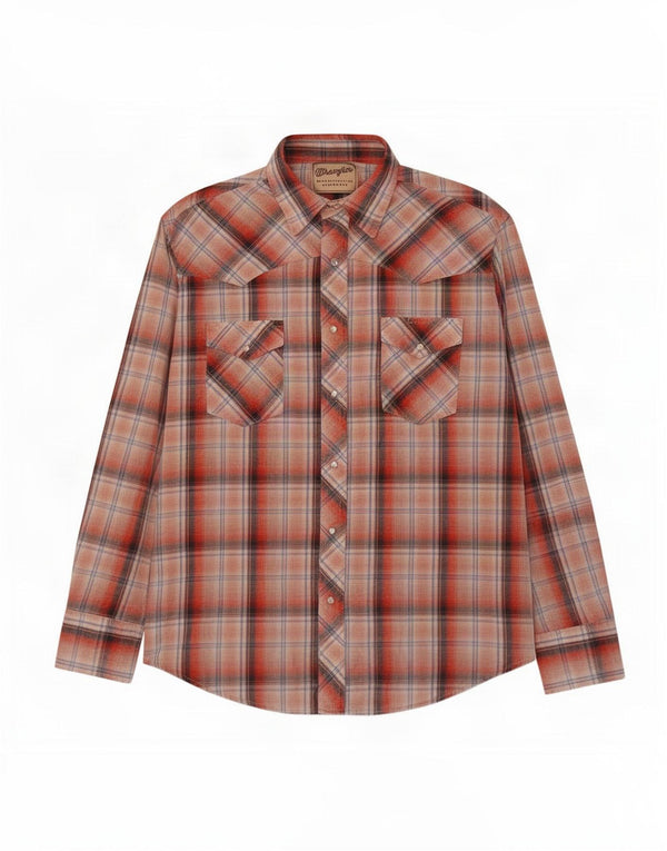 Męska koszula flanelowa Wrangler XL w czerwoną kratę