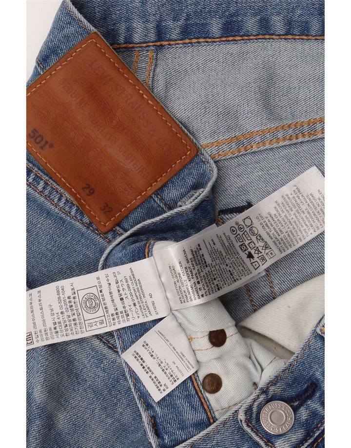 Męskie dżinsy Levi's 501 Straight W29 L32 Niebieskie bawełniane