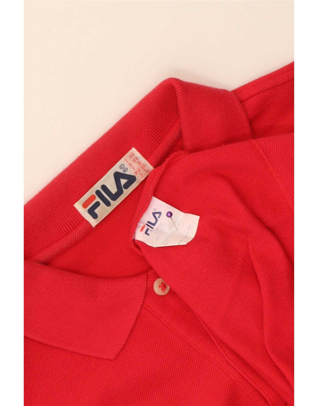 Męska koszulka polo Fila IT 48 Średnia czerwona bawełniana