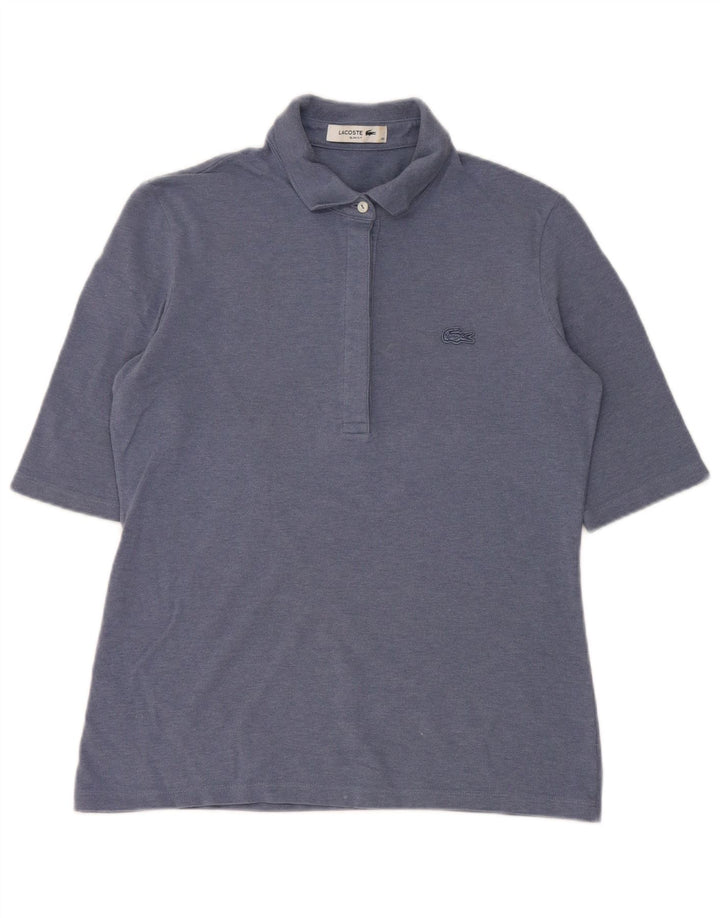 Damska koszulka polo Lacoste Slim Fit, rozmiar 40, średnia niebieska, bawełniana