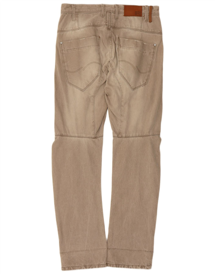 Męskie spodnie cargo Jack & Jones W34 L31 brązowe