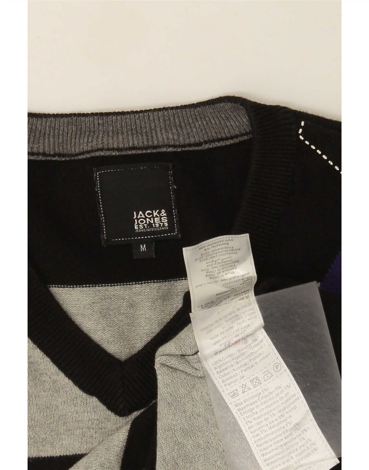 Męski sweter Jack & Jones z dekoltem w kształcie litery V, średnio wielobarwny, argyle/diament
