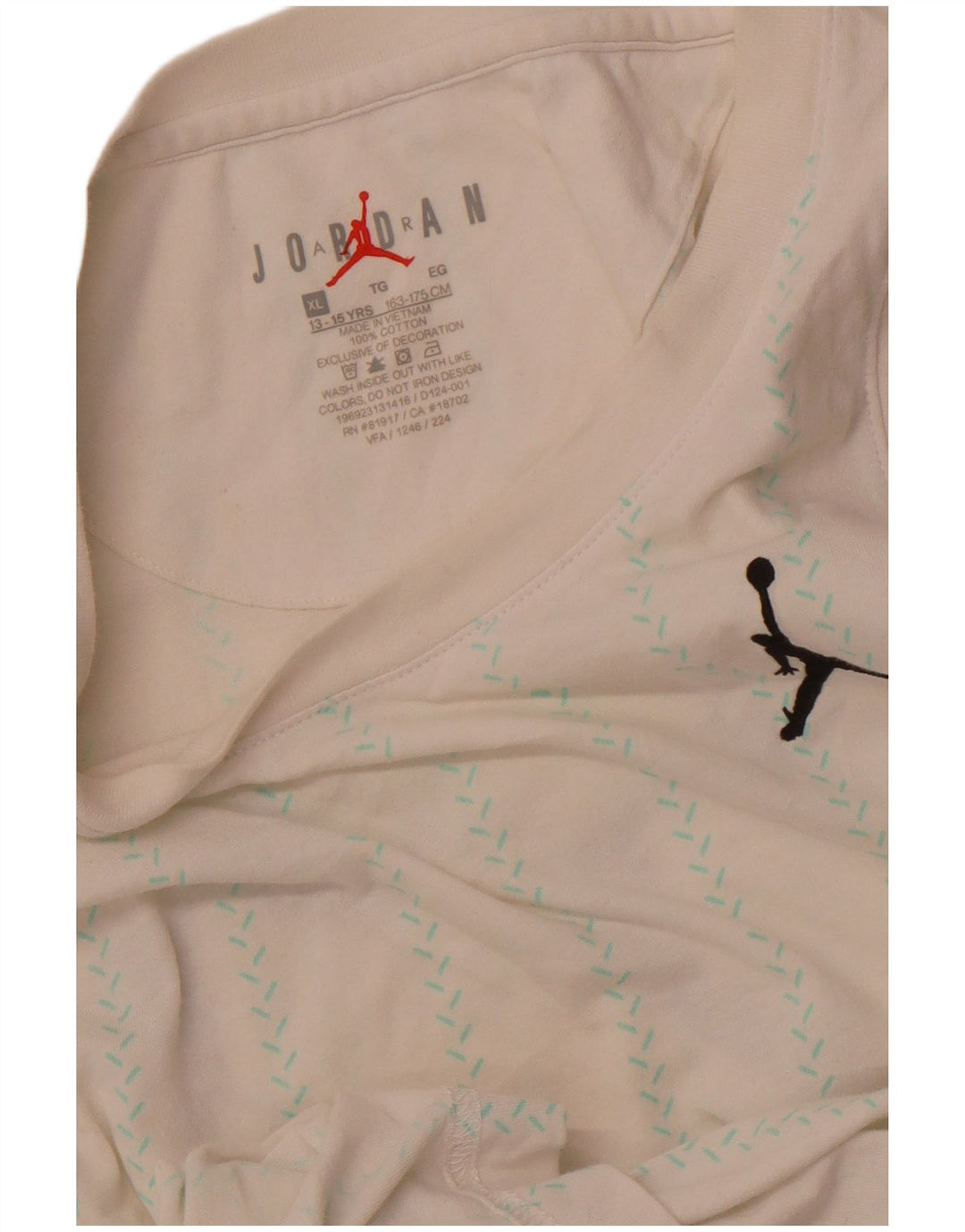 Chłopięca kamizelka z grafiką JORDAN 13-14 lat XL, bawełniana w białe paski