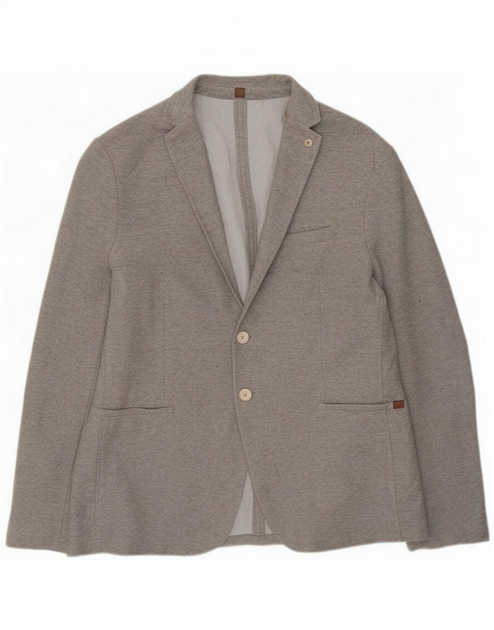 Zara Męska marynarka zapinana na 2 guziki EU 56 XL Szara Poliester