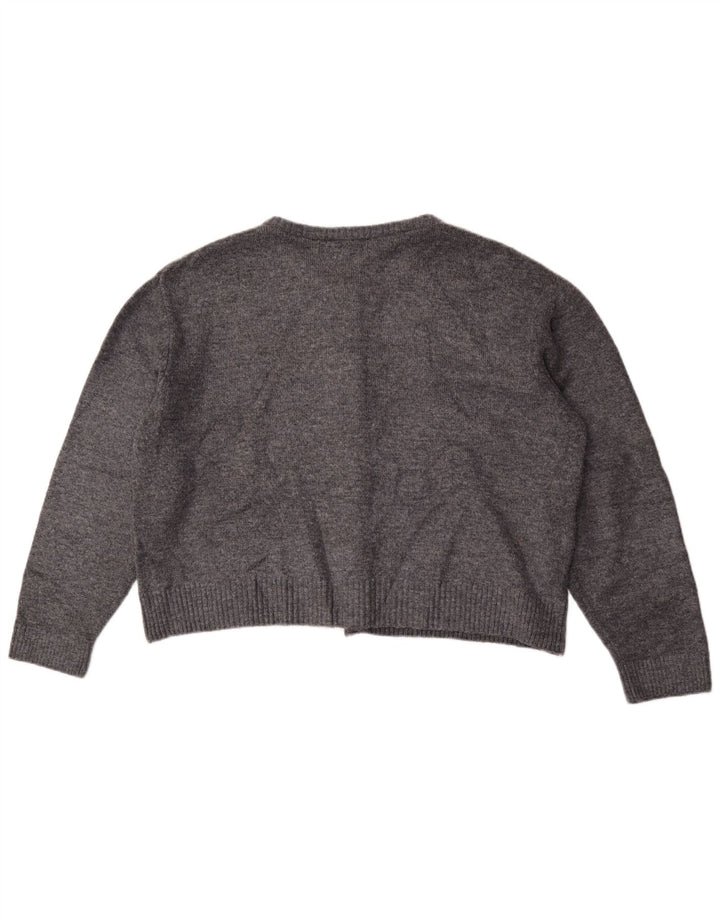 Marks & Spencer Damski sweter oversize typu Crop Cardigan UK 18 XL, szary