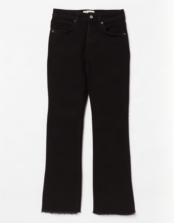 Damskie jeansy Bootcut z wysokim stanem Zara EU 36 XS W26 L27 Czarna bawełna