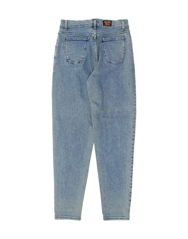 VINTAGE Womens High Waist Tapered Jeans EU 40 Medium W28 L30 Blue Cotton