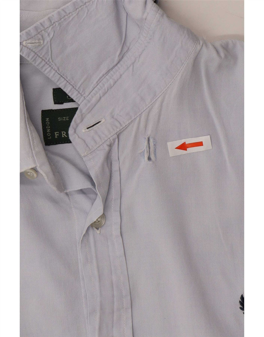 Fred Perry Męska koszula slim fit, mała niebieska
