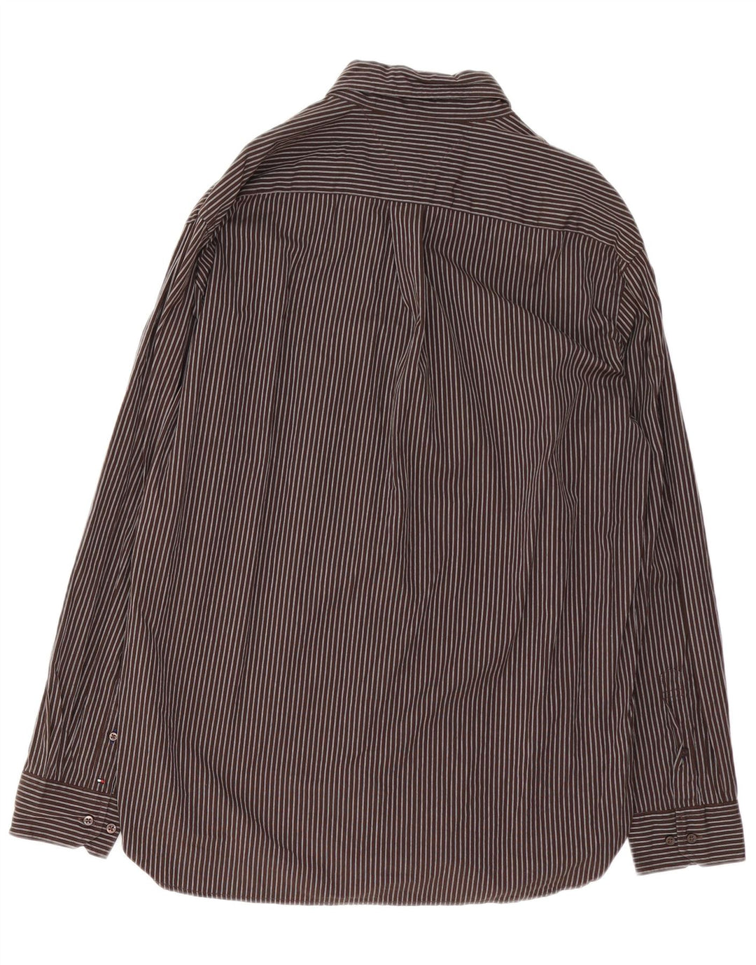Koszula męska Tommy Hilfiger, duża, brązowa, bawełniana w prążki