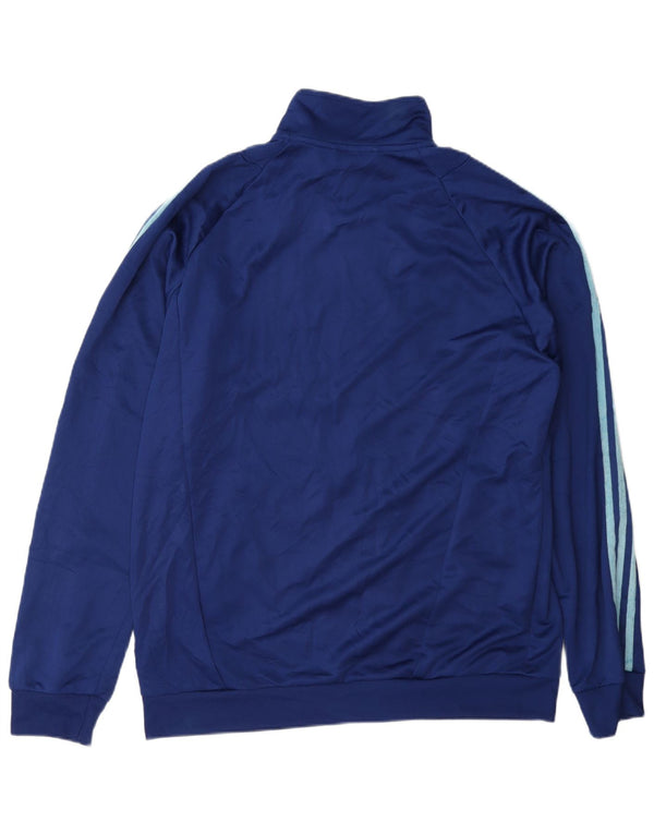 Adidas Męska bluza dresowa Aeroready Top Jacket, duży niebieski poliester z blokami kolorów