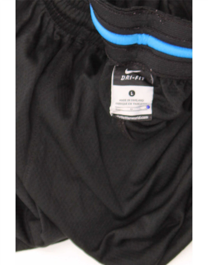 Męskie spodenki sportowe Nike Graphic Regular, duży czarny poliester z blokami kolorów