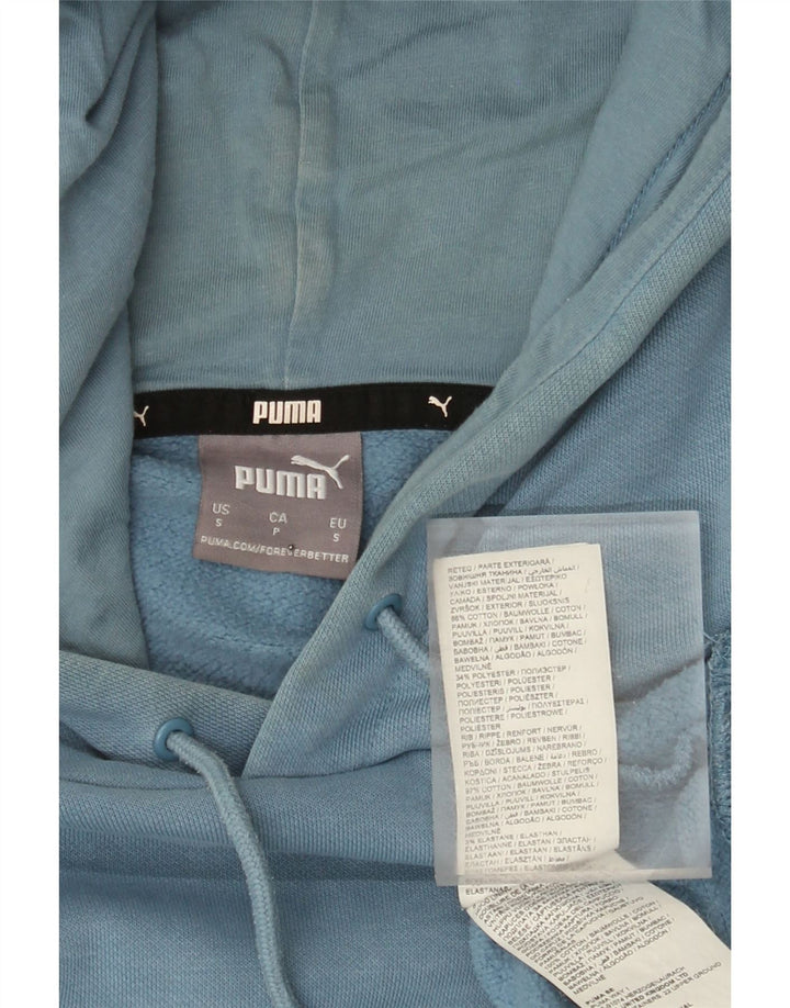 Męski sweter z kapturem Puma, mały, niebieski, bawełniany