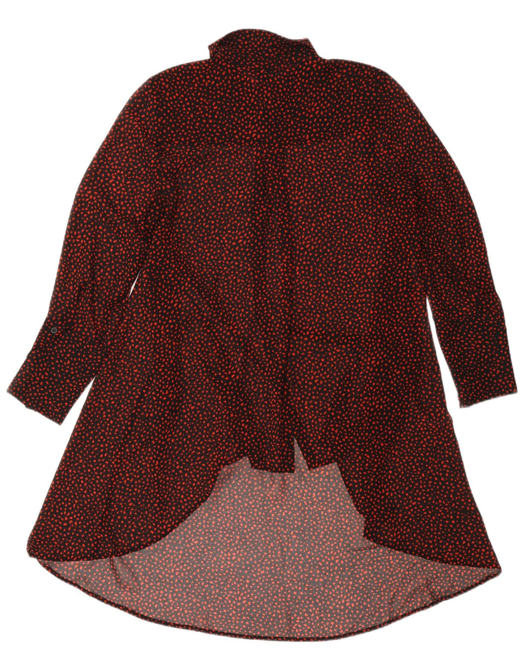 Damska sukienka koszulowa z długim rękawem MINT VELVET UK 12 Średnia czarna w cętki