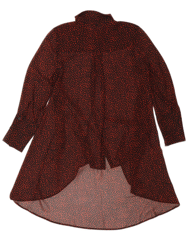 Damska sukienka koszulowa z długim rękawem MINT VELVET UK 12 Średnia czarna w cętki