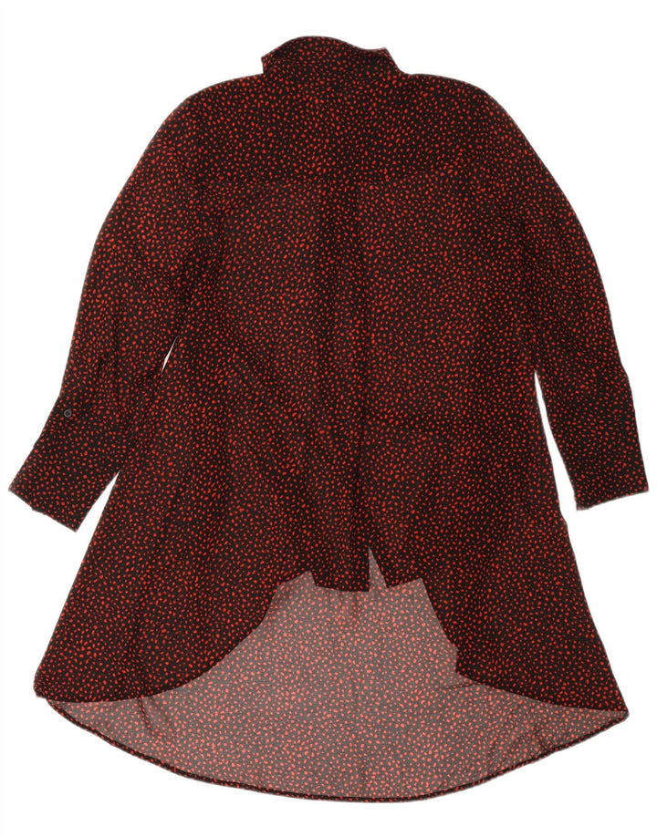 Damska sukienka koszulowa z długim rękawem MINT VELVET UK 12 Średnia czarna w cętki