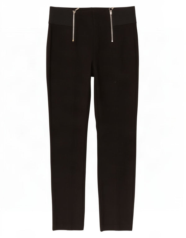 Damskie spodnie typu slim casual Zara, duże W30 L26, czarna wiskoza