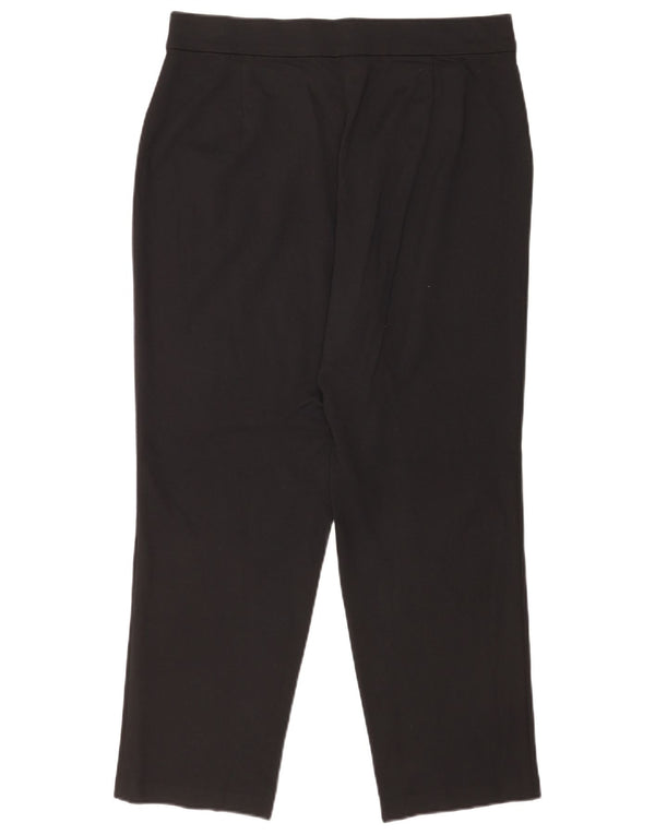 Marks & Spencer Damskie proste spodnie codzienne UK 16 duże W34 L27 czarne