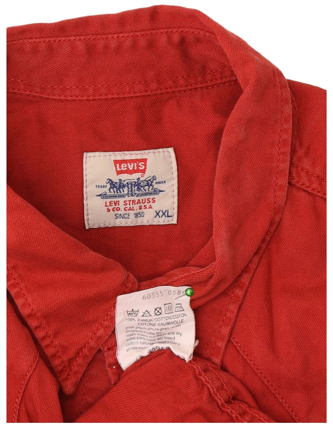 Koszula męska Levi's 2XL czerwona bawełniana