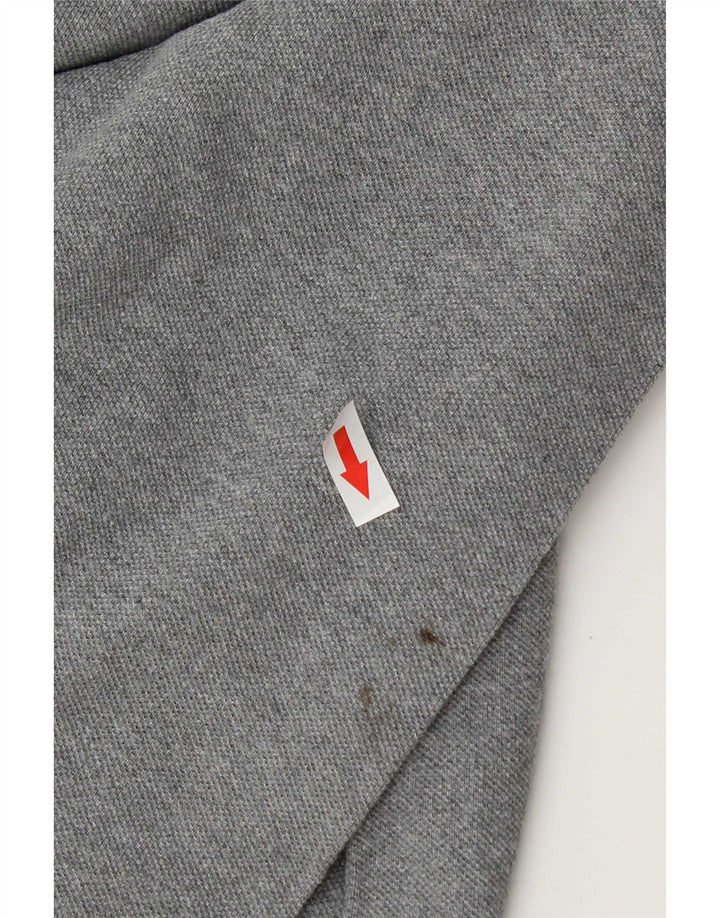 Męska koszulka polo Kappa z długim rękawem, duża, szara bawełna