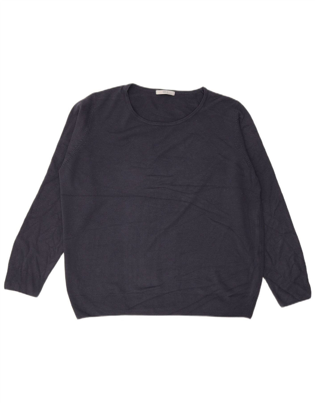 MARKS & SPENCER Damski sweter z dekoltem w łódkę UK 20 2XL Granatowy