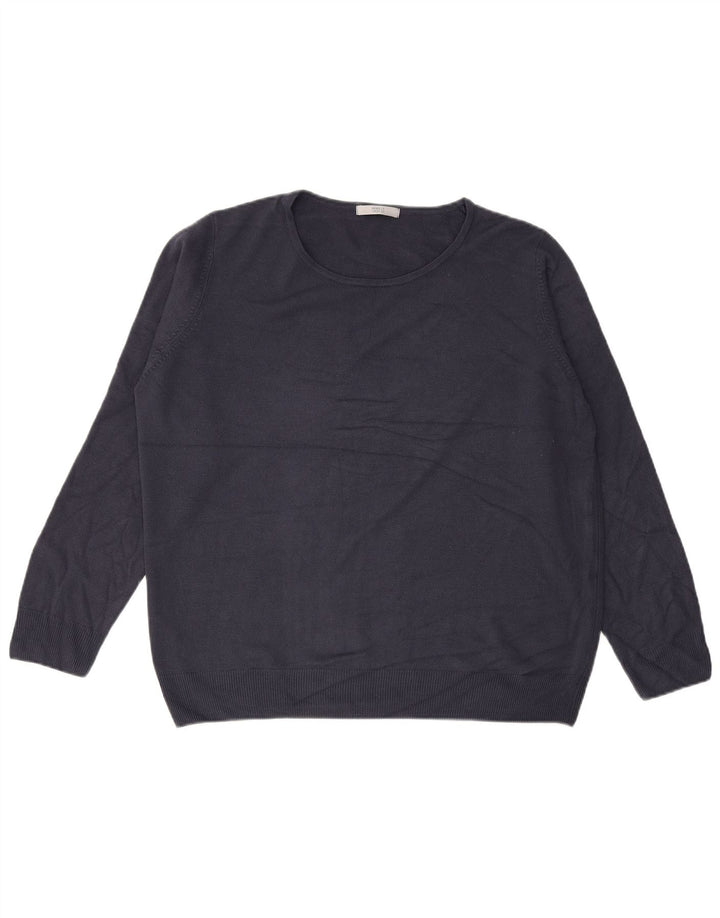 MARKS & SPENCER Damski sweter z dekoltem w łódkę UK 20 2XL Granatowy