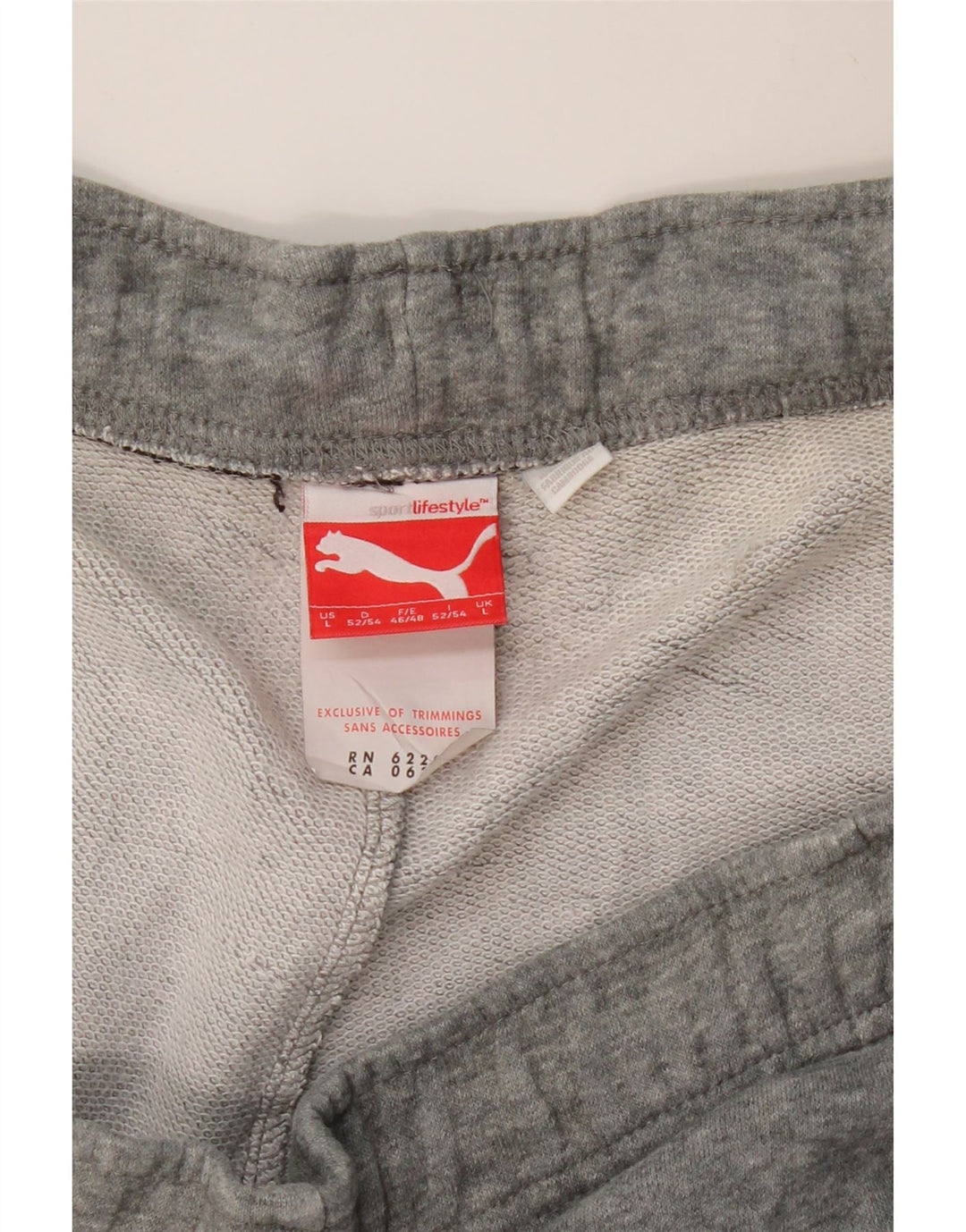 Męskie spodnie dresowe PUMA Joggery, duże, szare, nakrapiane, bawełniane