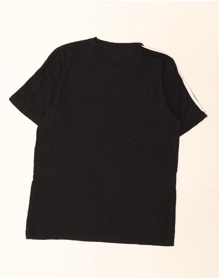 Adidas Męski T-shirt Top Średni Czarny Bawełniany