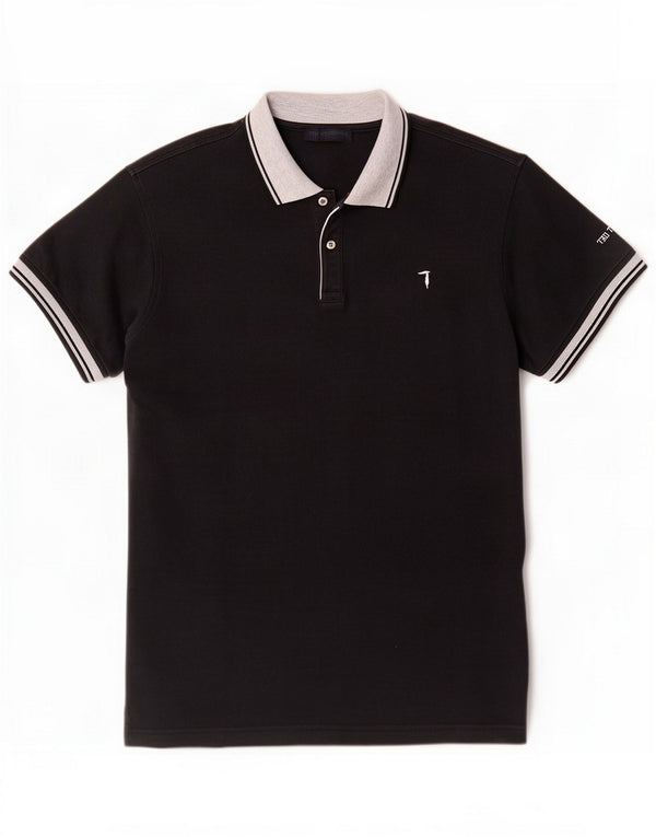 Trussardi Jeans Męska koszulka polo 2XL granatowa bawełniana