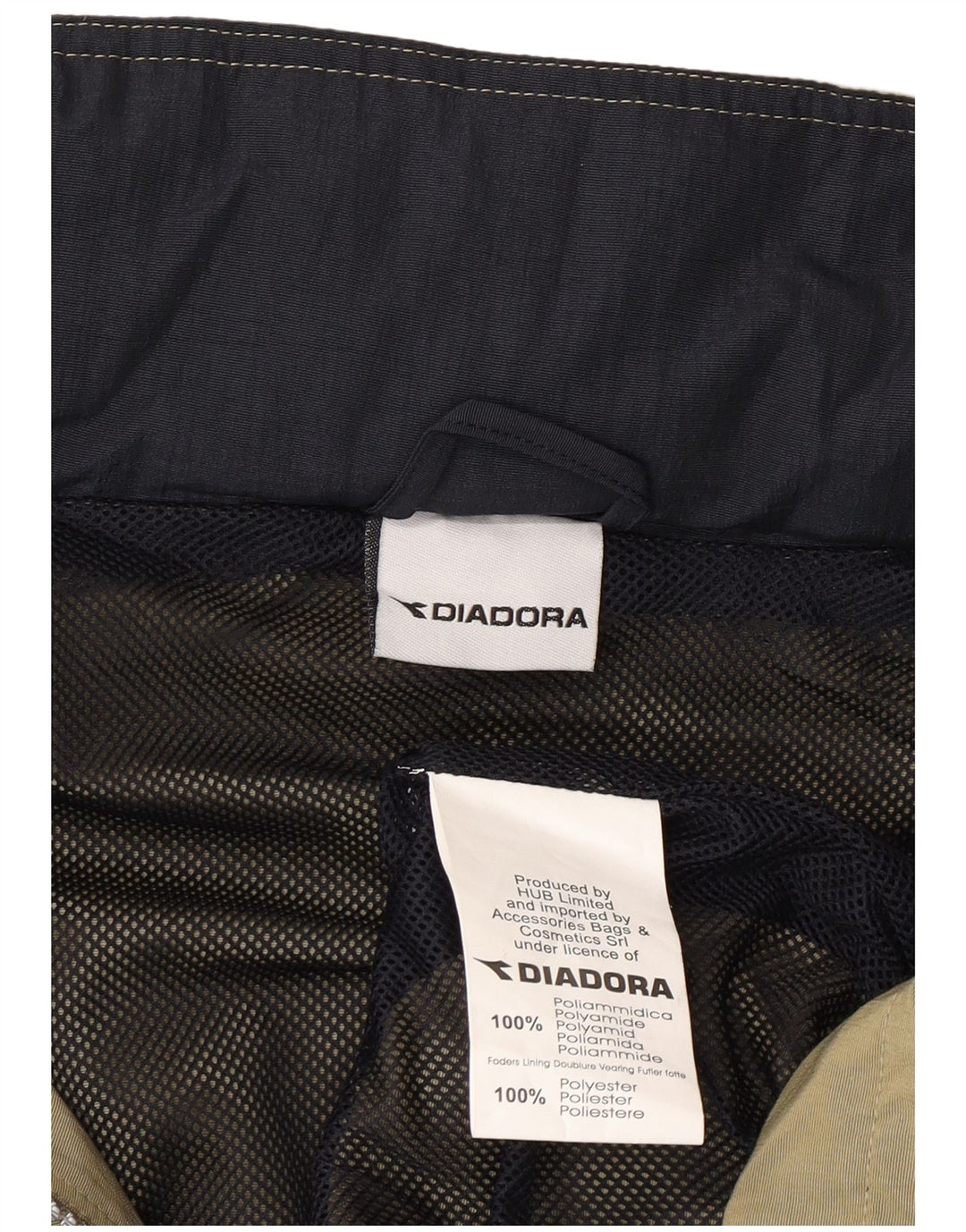 DIADORA Mens Rain Jacket UK 42 XL Khaki Polyamide