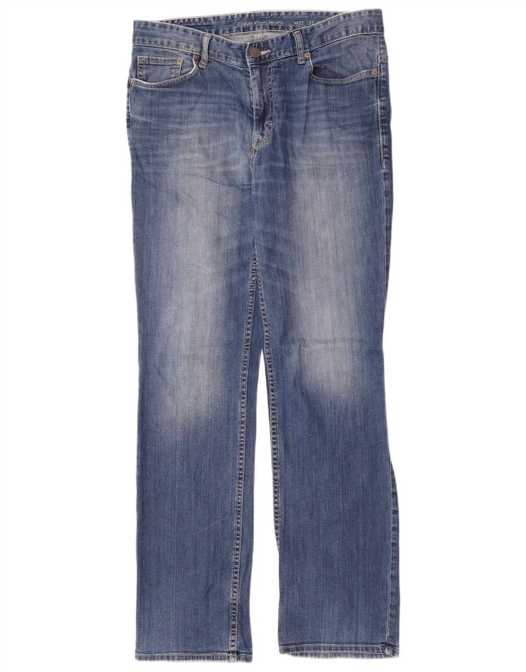 Męskie proste dżinsy Calvin Klein W32 L32 Niebieskie bawełniane