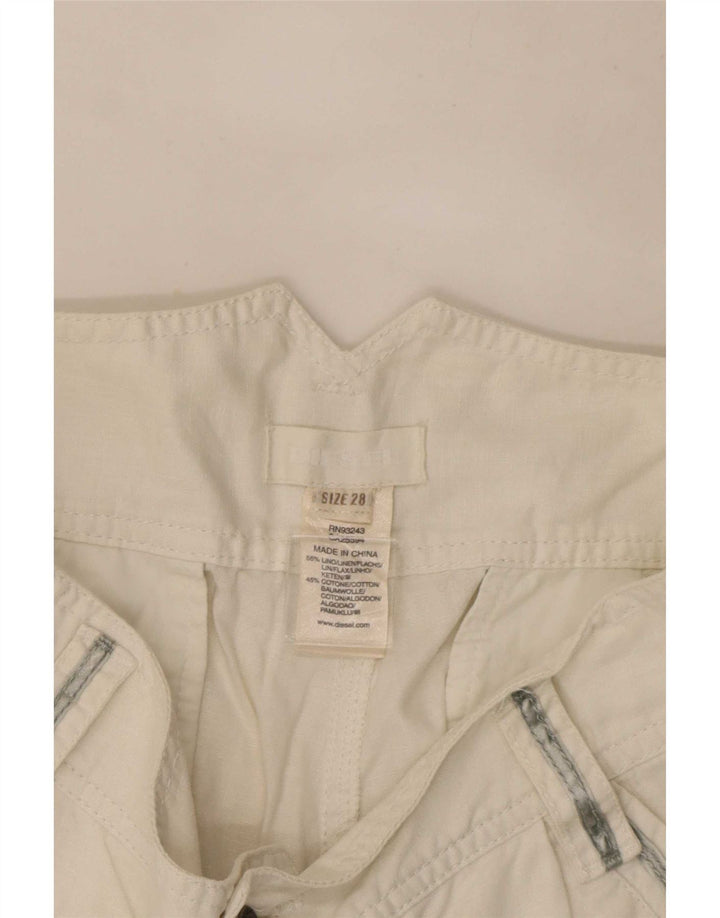 Damskie spodnie Diesel W28 Medium White Linen