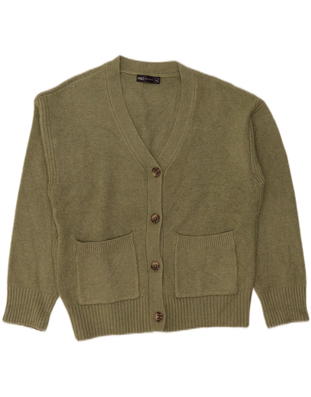 Marks & Spencer Damski sweter oversize UK 14, średni khaki