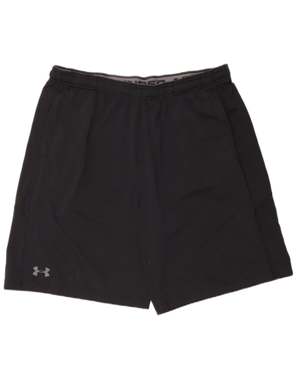 Męskie spodenki sportowe UNDER ARMOUR Heat Gear XL, czarne, poliestrowe