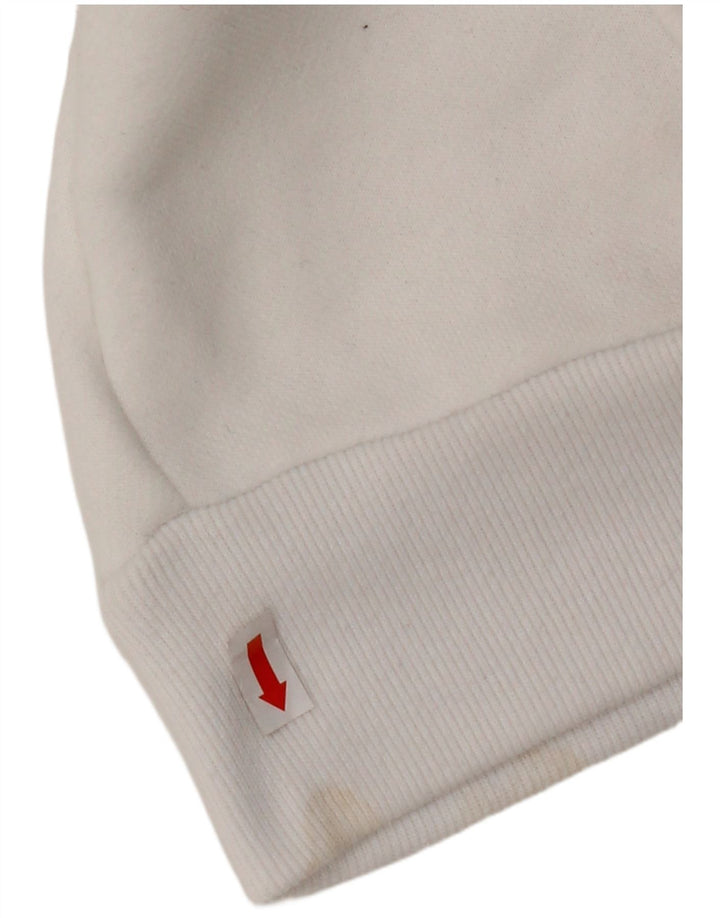 HOLLISTER Męski sweter z kapturem, duży, biały, bawełniany