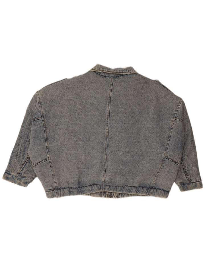 NOWA KOLEKCJA Damska kurtka dżinsowa oversize z rękawem 3/4 UK 10 Small Blue