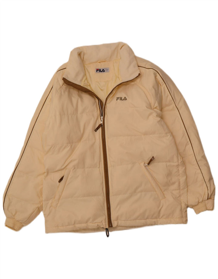 Męska ocieplana kurtka FILA UK 40, duża, żółta, poliester